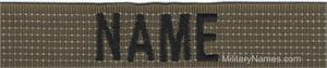 INFRARED NAME TAPES BLACK THREAD With  Hook  Fastener  (5 Inch)
