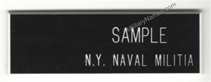 N.Y. NAVAL MILITIA 2 LINE BLACK PLASTICS OFFSET RIGHT