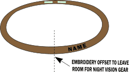 AIR FORCE Multicam Helmet Band - OFFSET CENTER  SPICE BROWN THREAD