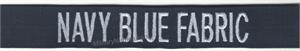NAVY BLUE FABRIC NAME TAPES Sew On with Silver Thread