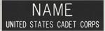 UNITED STATES CADET CORPS PLASTIC NAME PLATES