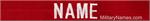 RED FABRIC NAME TAPES with Hook Fastener