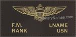NAVY BROWN BADGE